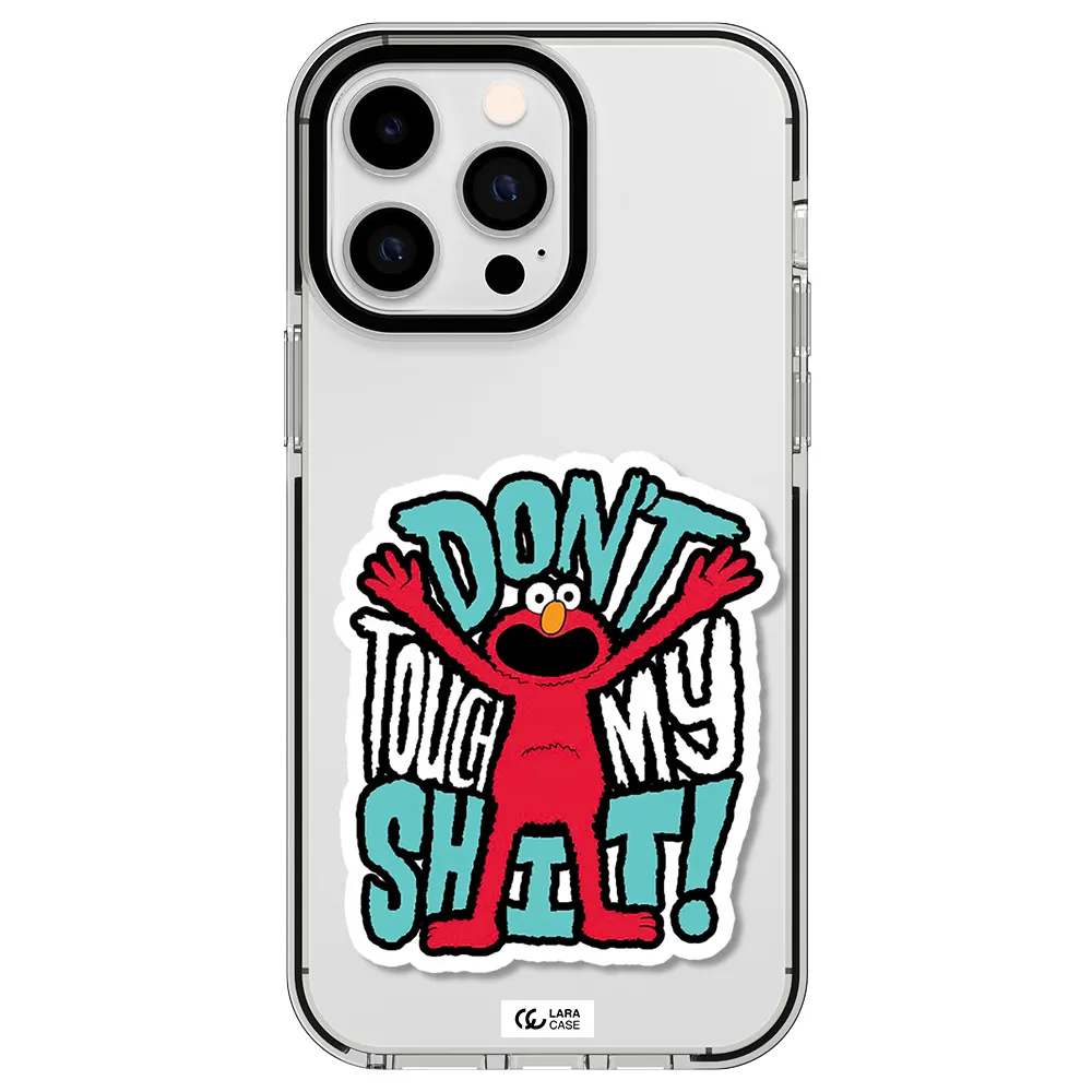 a cartoon character with arms up Apple iPhone 14 pro max impact black border Case