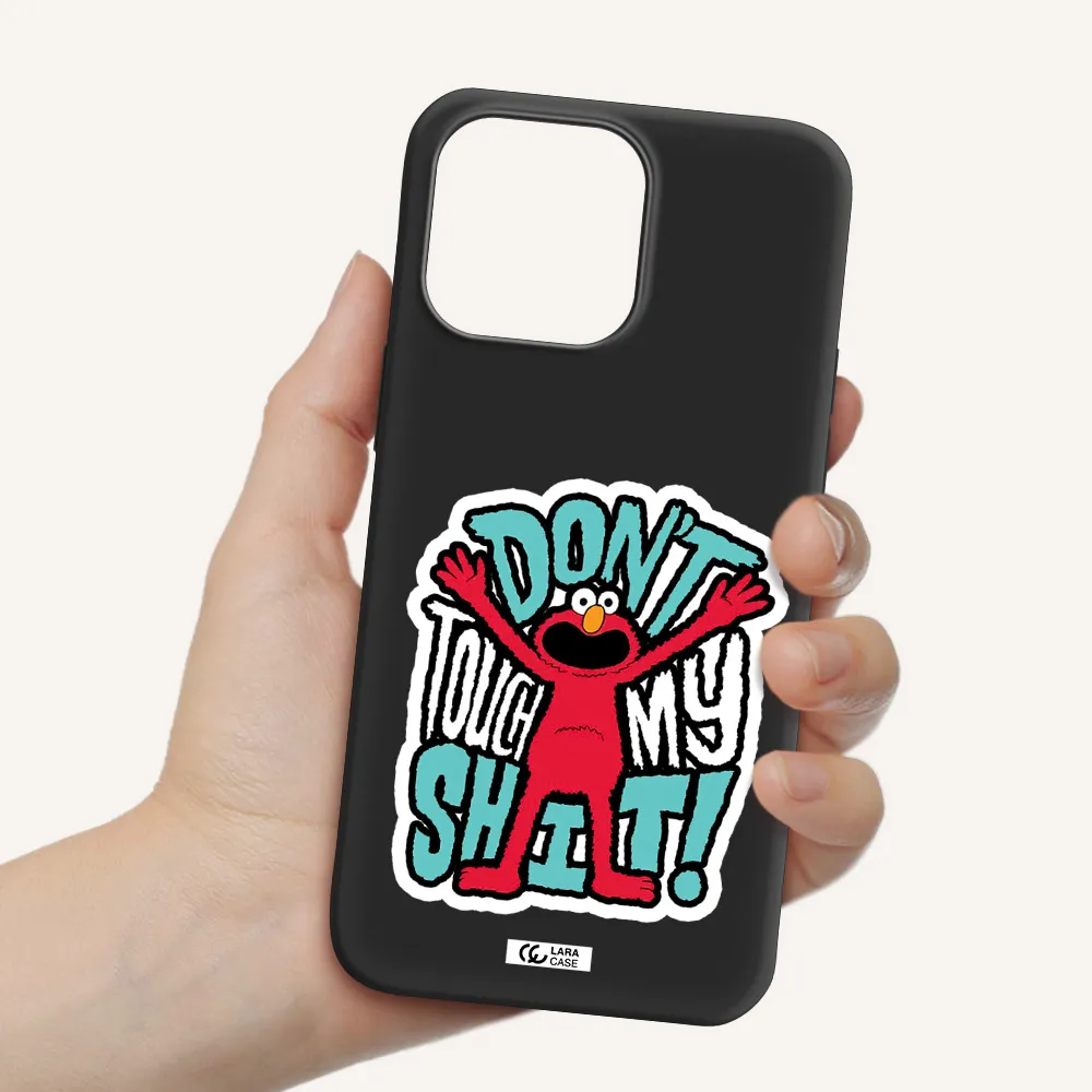 a cartoon character with arms up Apple iPhone 14 pro Silicone black Case