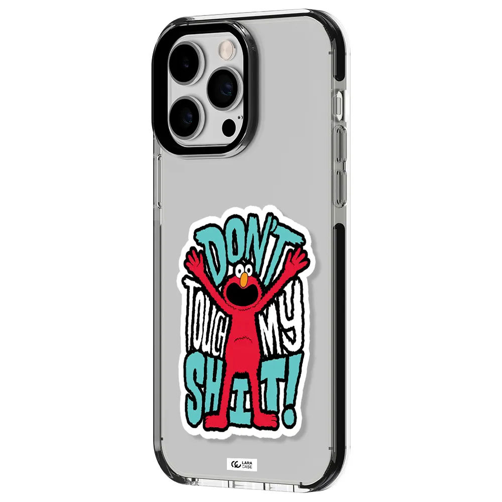 a cartoon character with arms up Apple iPhone 15 Pro impact black border Case