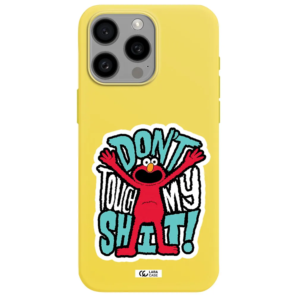 a cartoon character with arms up Apple Iphone 15 Pro max Silicone canary yellow Case
