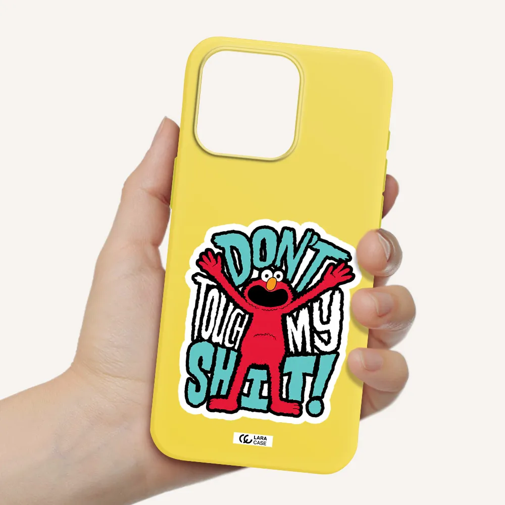 a cartoon character with arms up Apple Iphone 15 Pro max Silicone canary yellow Case
