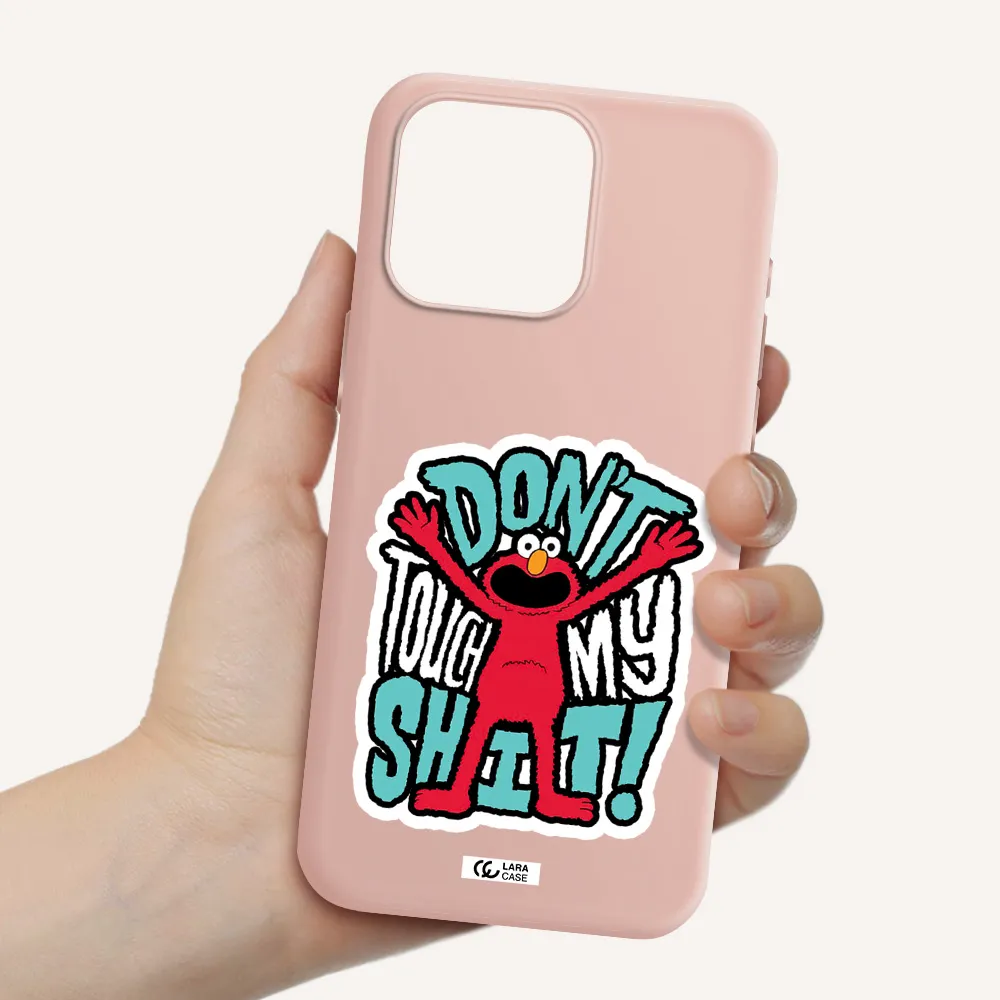 a cartoon character with arms up Apple Iphone 15 Pro max Silicone pastel pink Case