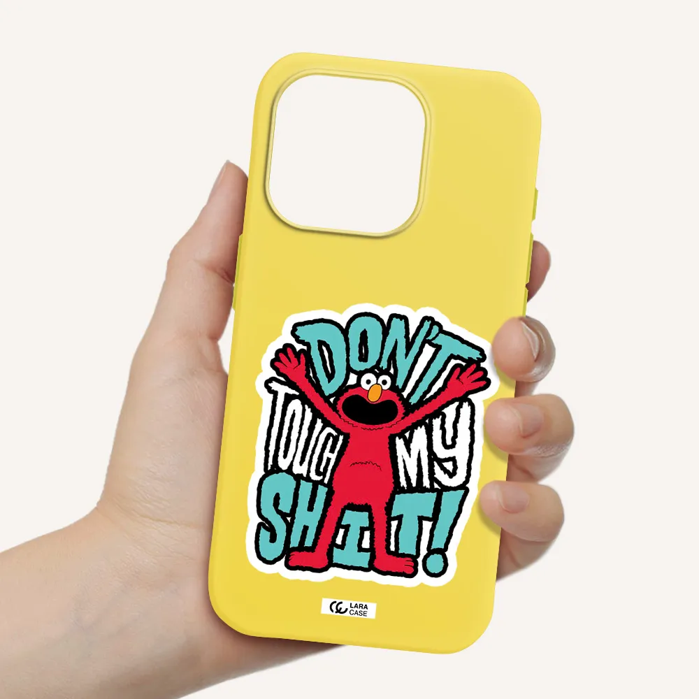 A Cartoon Character With Arms Up Apple Iphone 15 Pro Silicone Canary Yellow Case