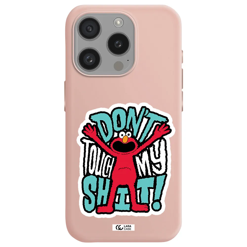 A Cartoon Character With Arms Up Apple Iphone 15 Pro Silicone Pastel Pink Case
