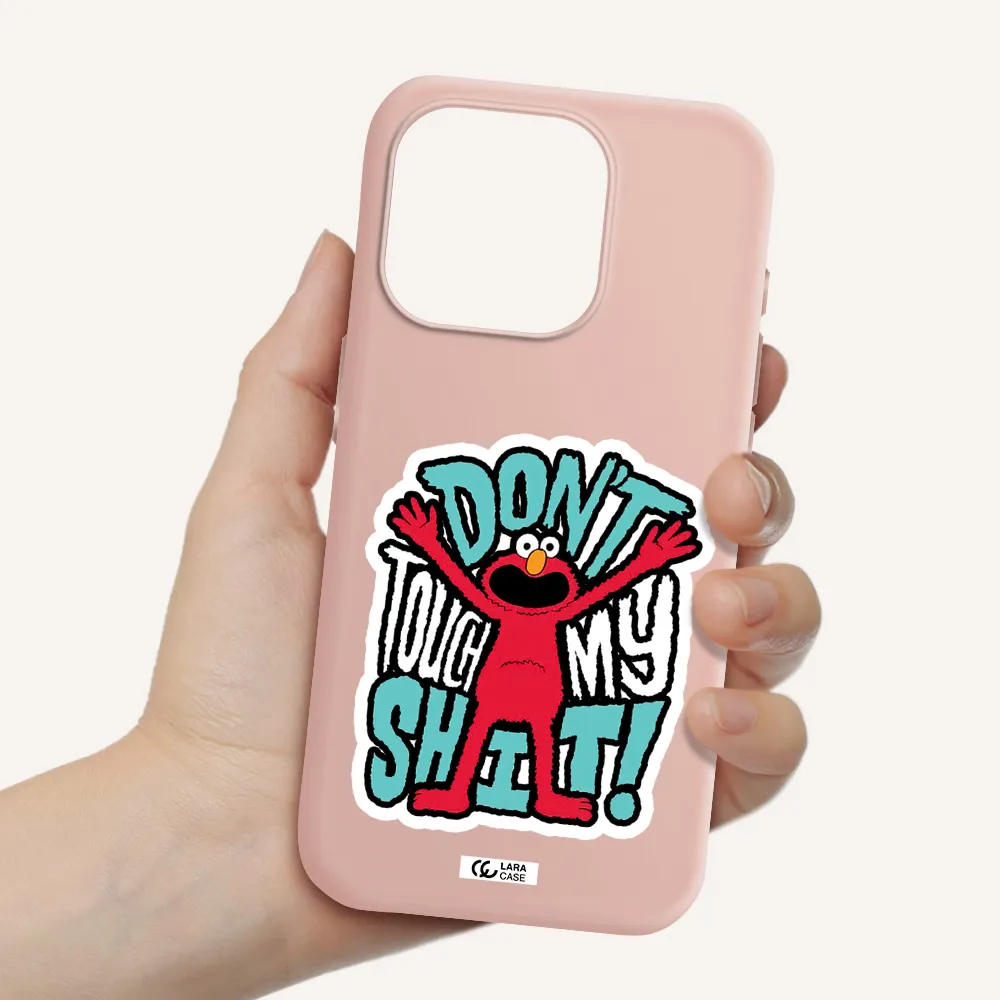 A Cartoon Character With Arms Up Apple Iphone 15 Pro Silicone Pastel Pink Case