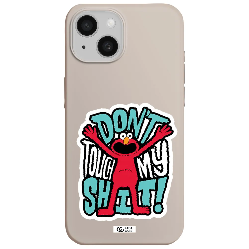 a cartoon character with arms up Apple iPhone 15 Silicone Stone Case