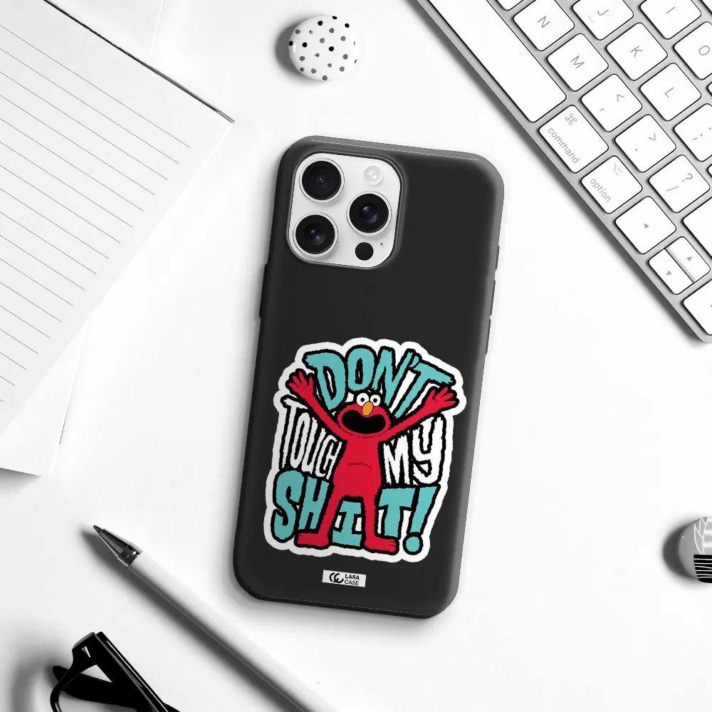 A Cartoon Character With Arms Up Apple Iphone 16 Pro Max Silicone Black Case