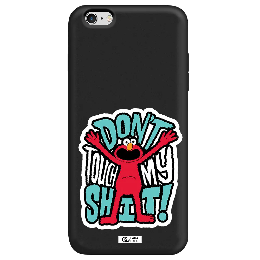 a cartoon character with arms up Apple iPhone 6 plus Silicone black Case