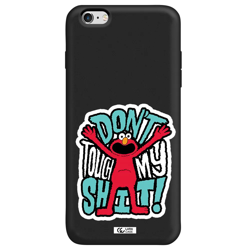 a cartoon character with arms up Apple iPhone 6 s plus Silicone black Case