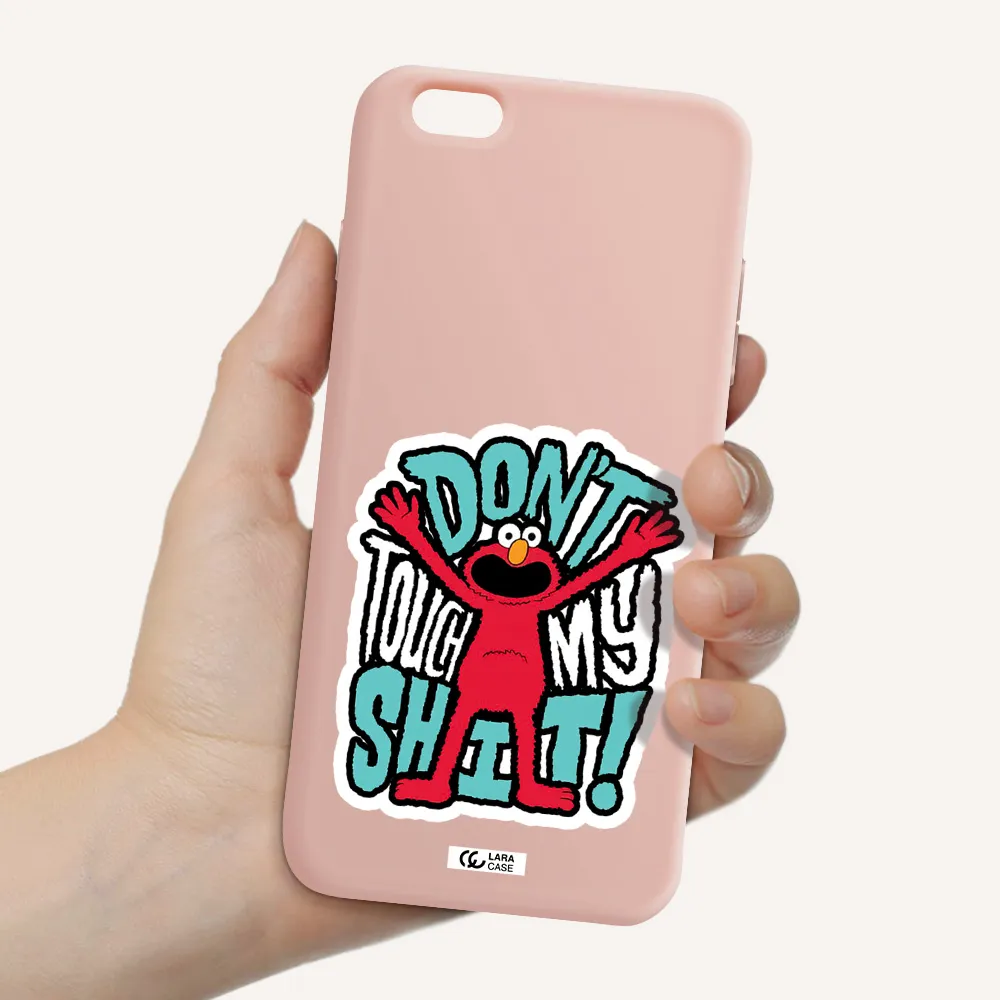 a cartoon character with arms up Apple iPhone 6 s plus Silicone pastel pink Case