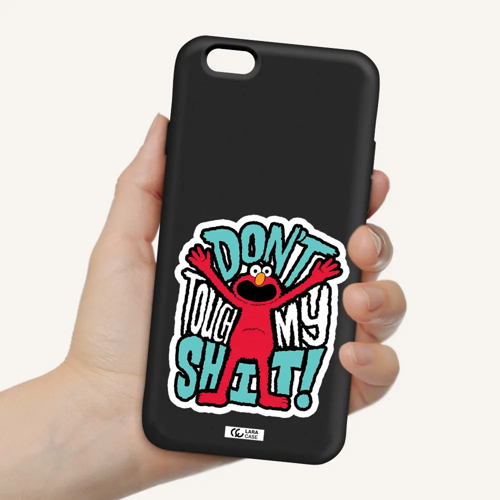 a cartoon character with arms up Apple iPhone 6 Silicone black Case