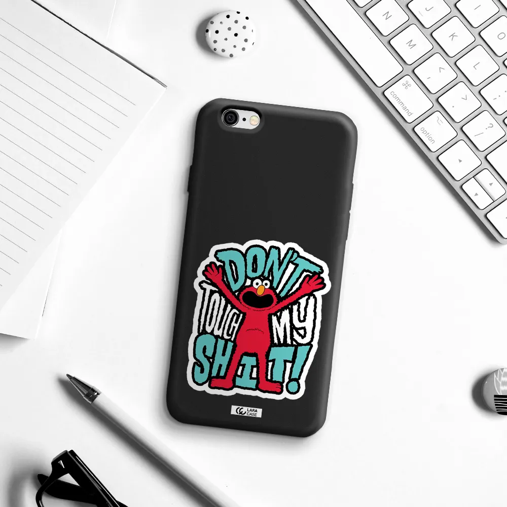 a cartoon character with arms up Apple iPhone 6 Silicone black Case