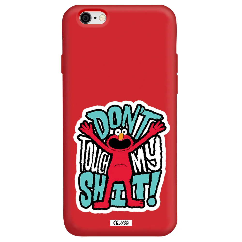 a cartoon character with arms up Apple iPhone 6 Silicone Imperial Red Case