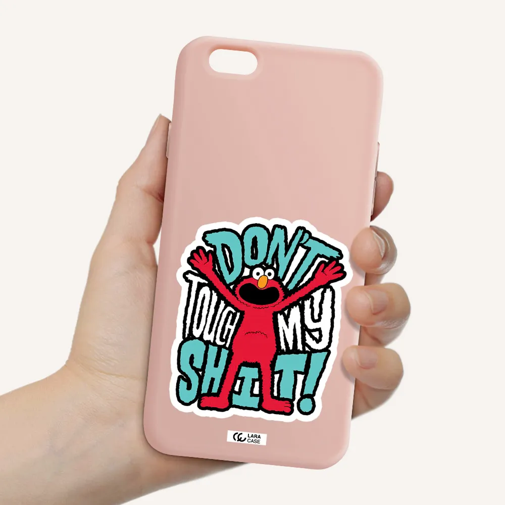 a cartoon character with arms up Apple iPhone 6 Silicone pastel pink Case