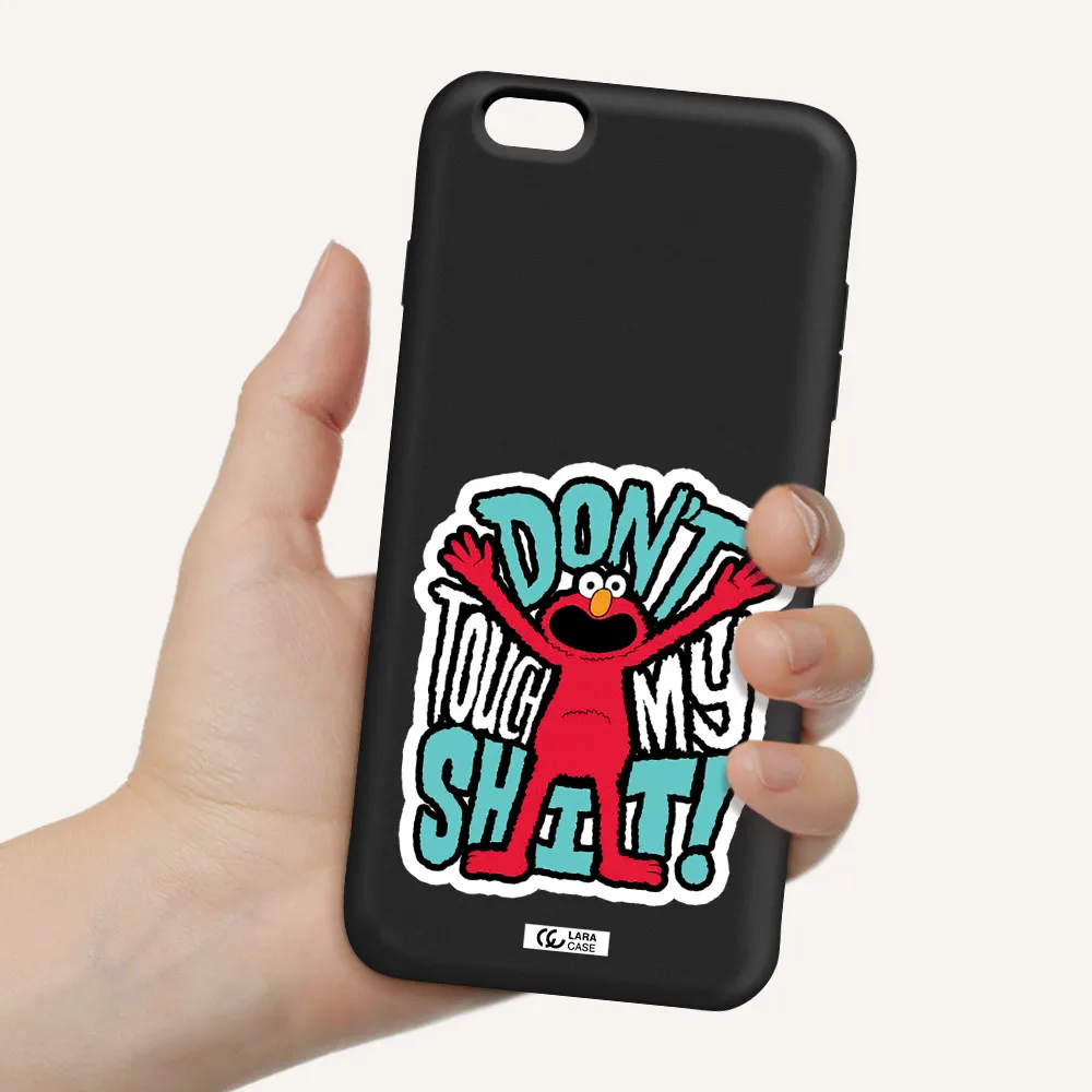 a cartoon character with arms up Apple iPhone 6S Silicone black Case