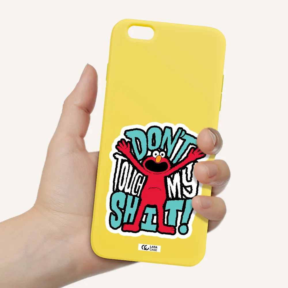 a cartoon character with arms up Apple iPhone 6S Silicone canary yellow Case