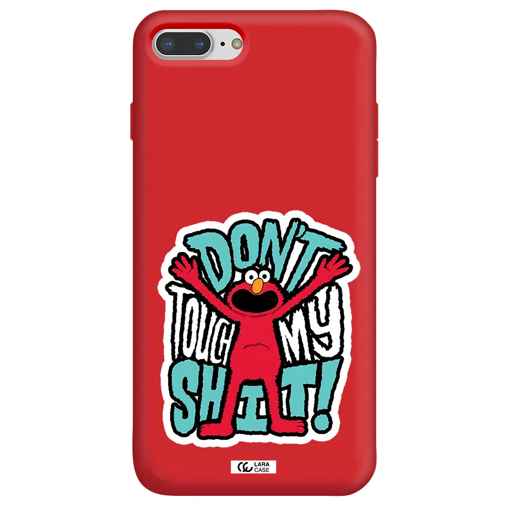 a cartoon character with arms up Apple iPhone 7 plus Silicone Imperial Red Case