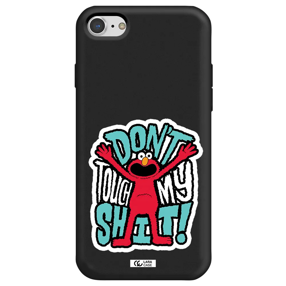 a cartoon character with arms up Apple iPhone 7 Silicone black Case