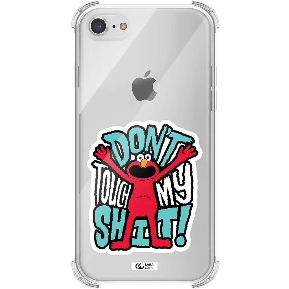 a cartoon character with arms up Apple iPhone 8 Clear PC Case