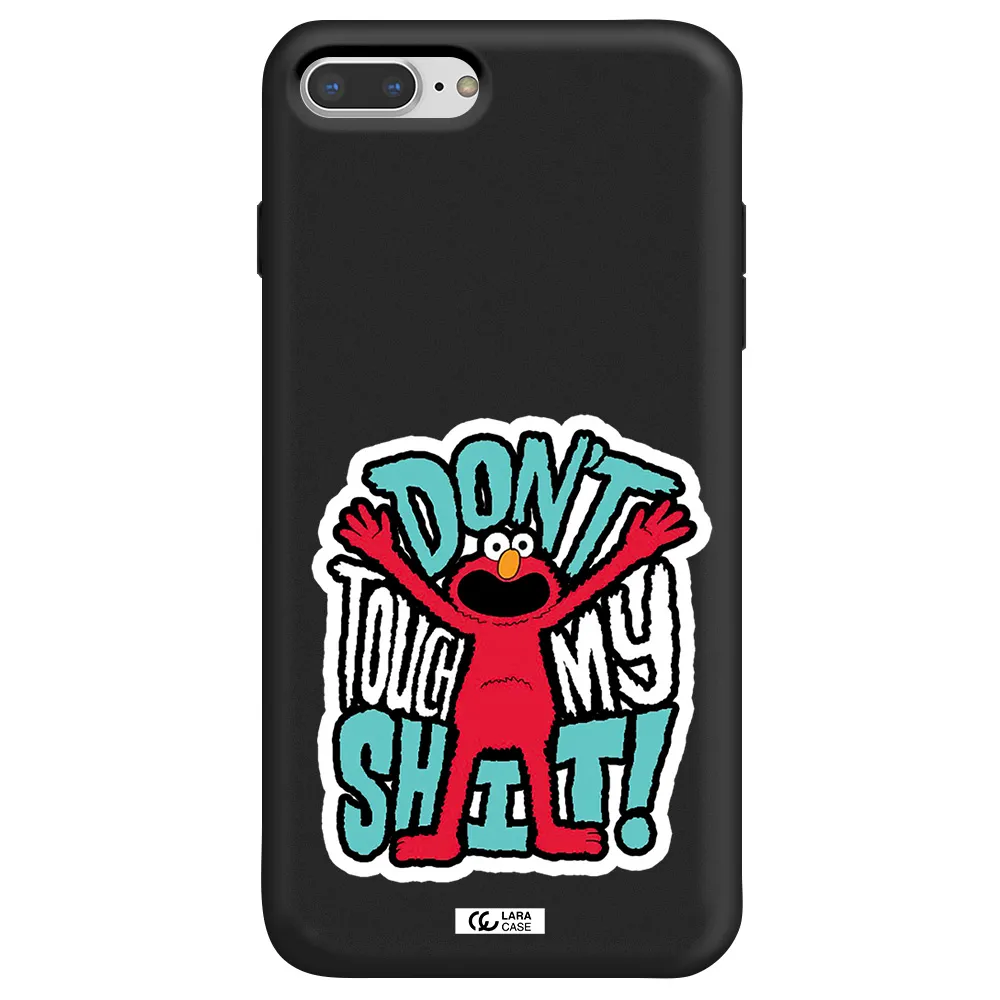 a cartoon character with arms up Apple iPhone 8 plus Silicone black Case