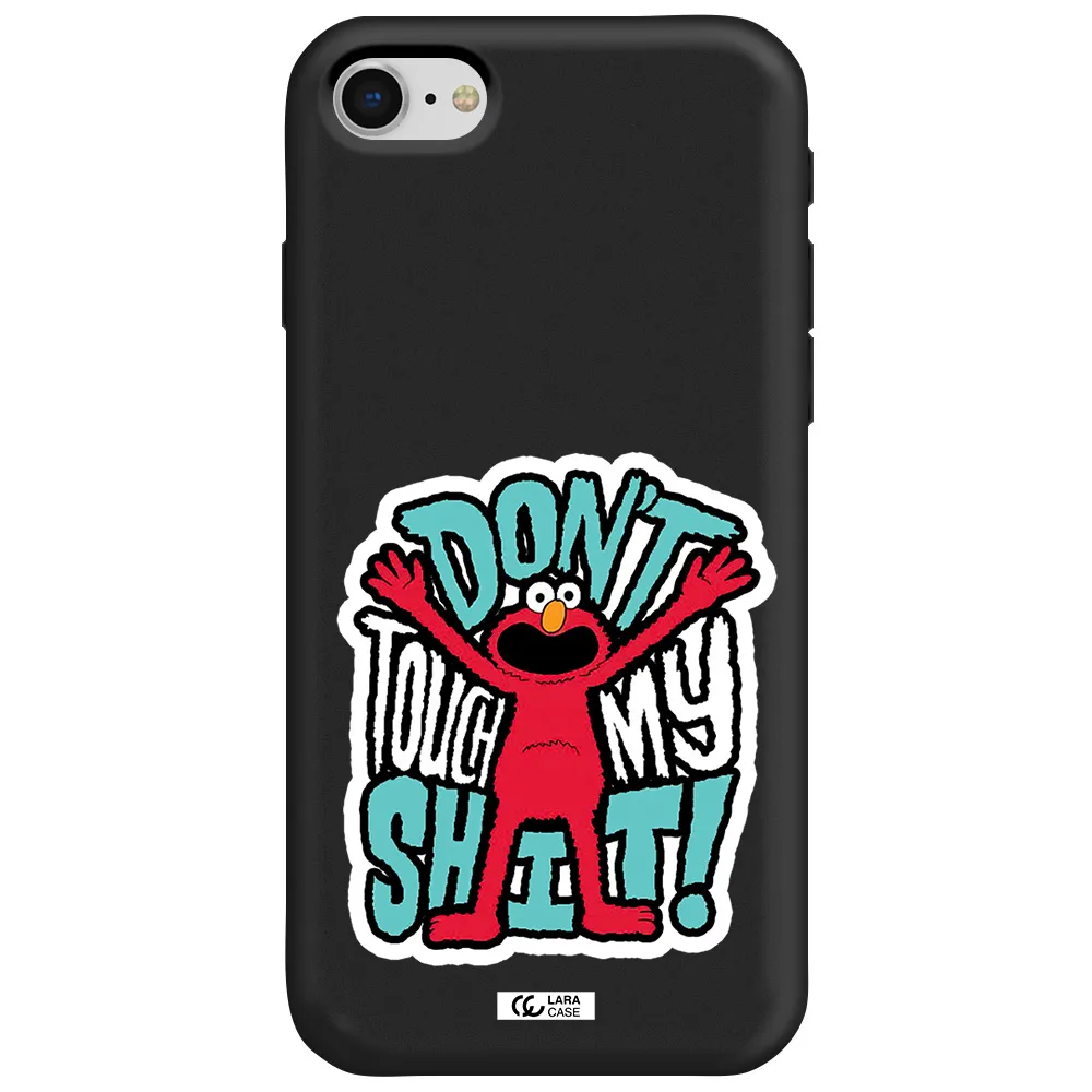 a cartoon character with arms up Apple iPhone se 2020 Silicone black Case