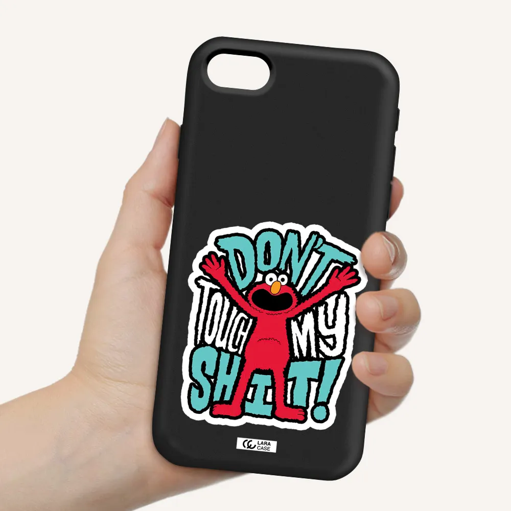 a cartoon character with arms up Apple iPhone se 2020 Silicone black Case