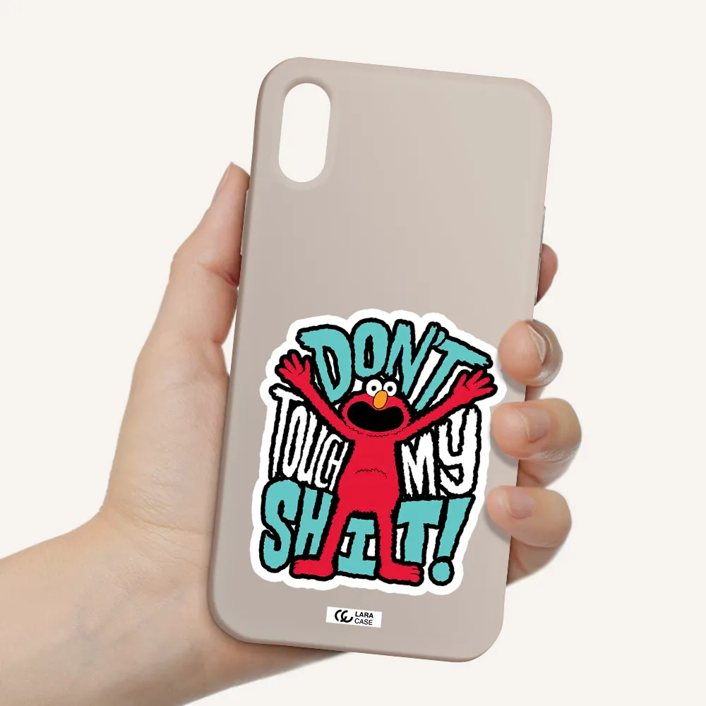 a cartoon character with arms up Apple iPhone X Silicone Stone Case