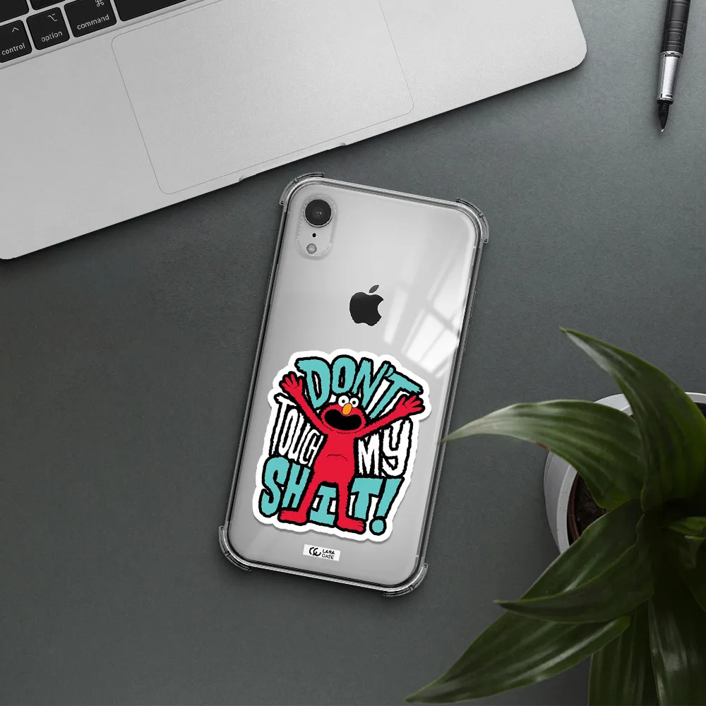 a cartoon character with arms up Apple iPhone XR Clear PC Case
