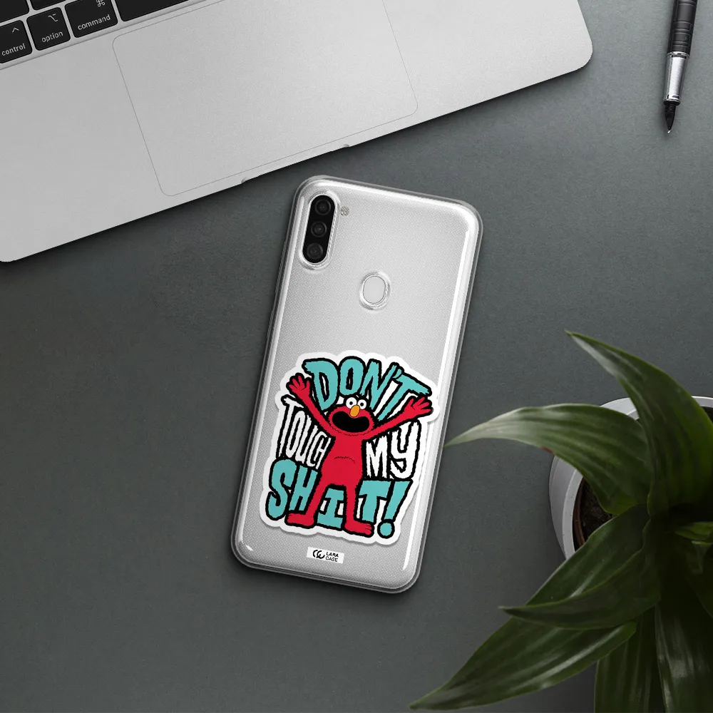 A Cartoon Character With Arms Up Samsung A11 Clear Tpu Case
