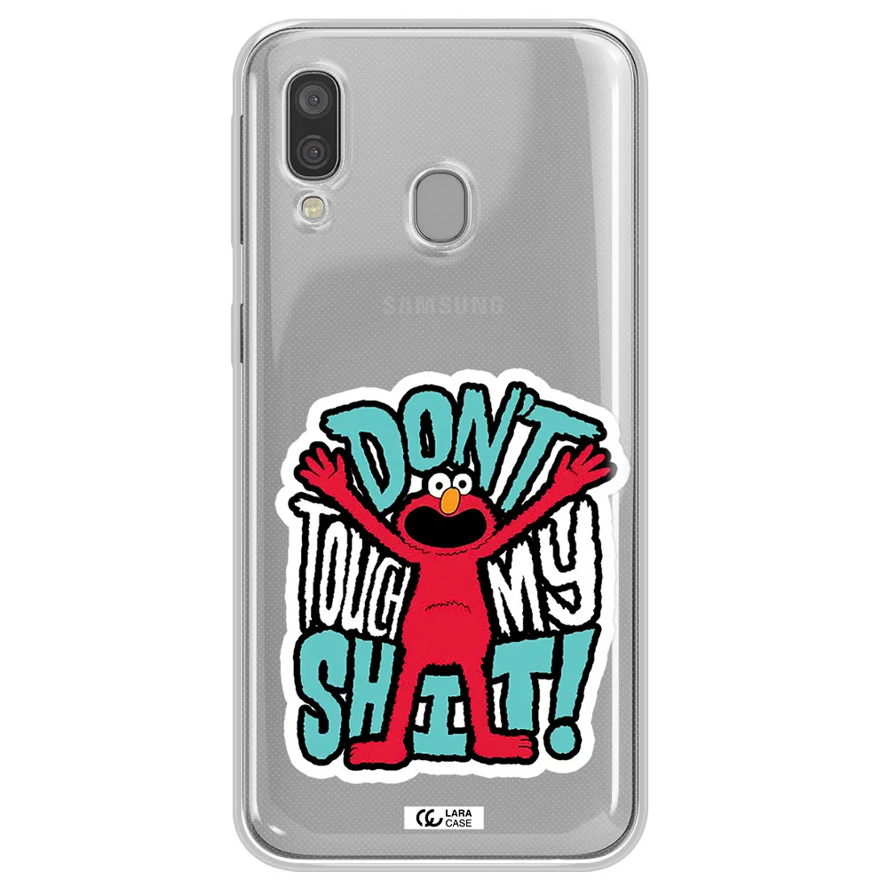 A Cartoon Character With Arms Up Samsung A40 Clear Tpu Case