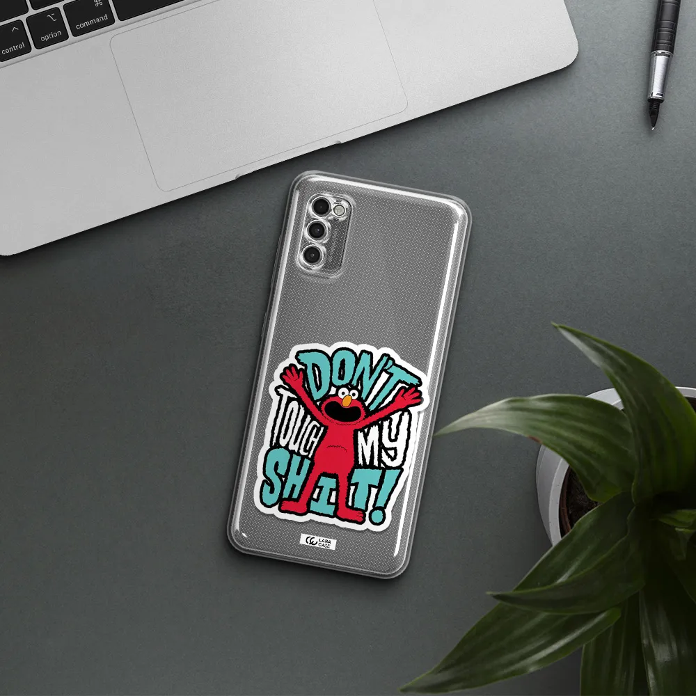 A Cartoon Character With Arms Up Samsung A41 Clear Tpu Case
