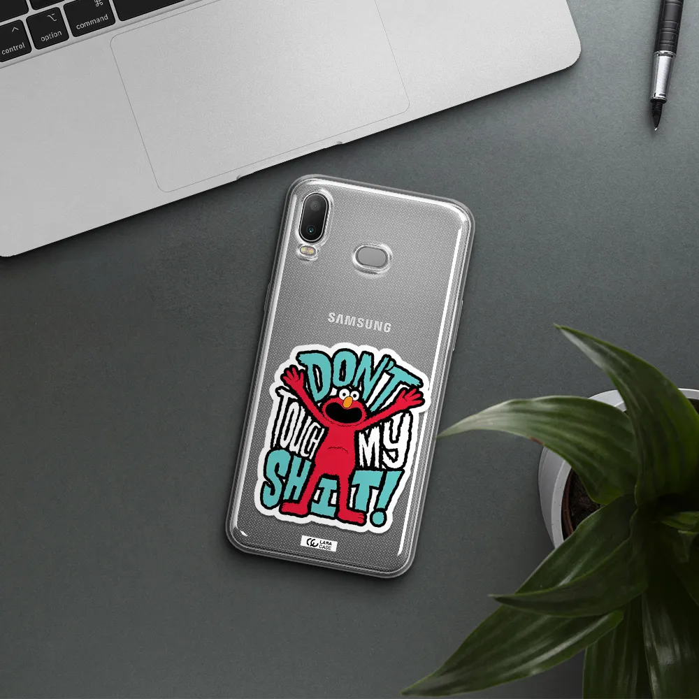 A Cartoon Character With Arms Up Samsung A6S Clear Tpu Case