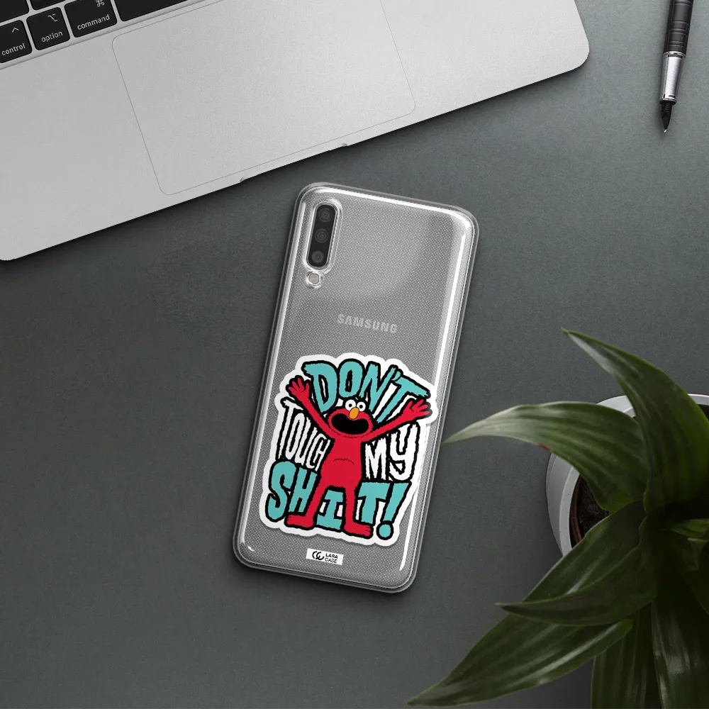 A Cartoon Character With Arms Up Samsung A70S Clear Tpu Case