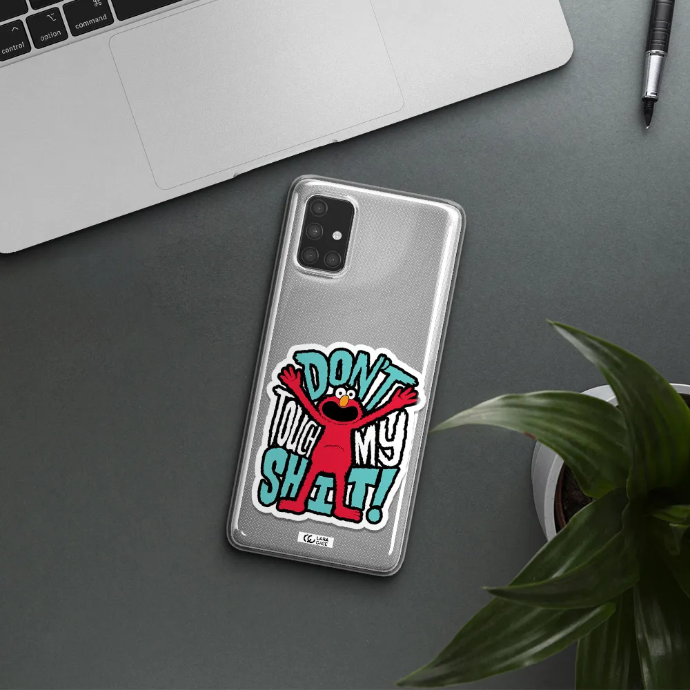 A Cartoon Character With Arms Up Samsung A71 Clear Tpu Case