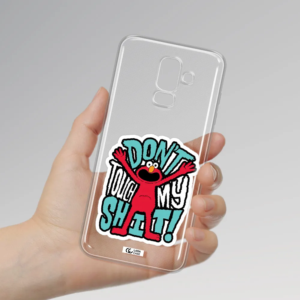 A Cartoon Character With Arms Up Samsung J8 Clear Tpu Case