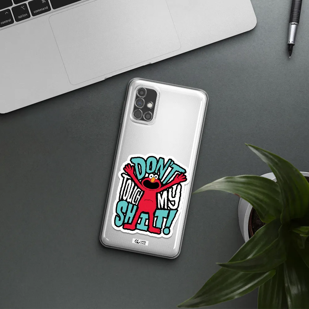 A Cartoon Character With Arms Up Samsung M51 Clear Tpu Case