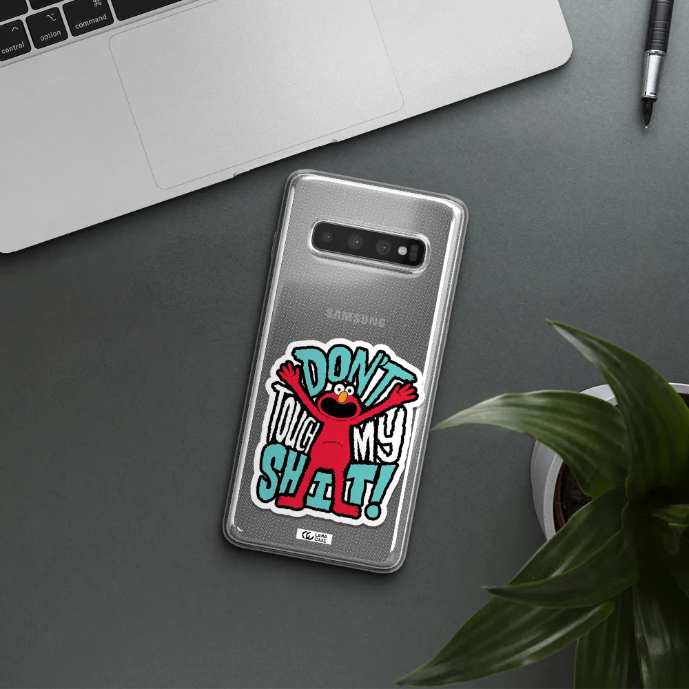A Cartoon Character With Arms Up Samsung S10 Clear Tpu Case