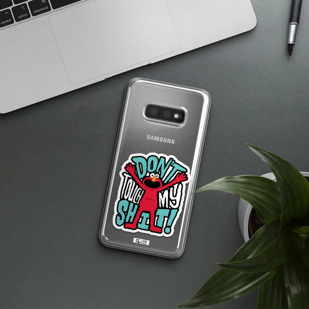 A Cartoon Character With Arms Up Samsung S10E Clear Tpu Case