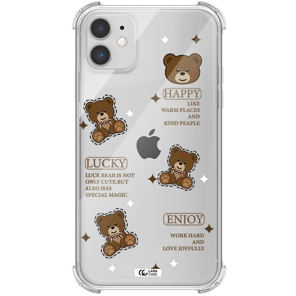 a collection of teddy bears Apple iPhone 11 Clear PC Case