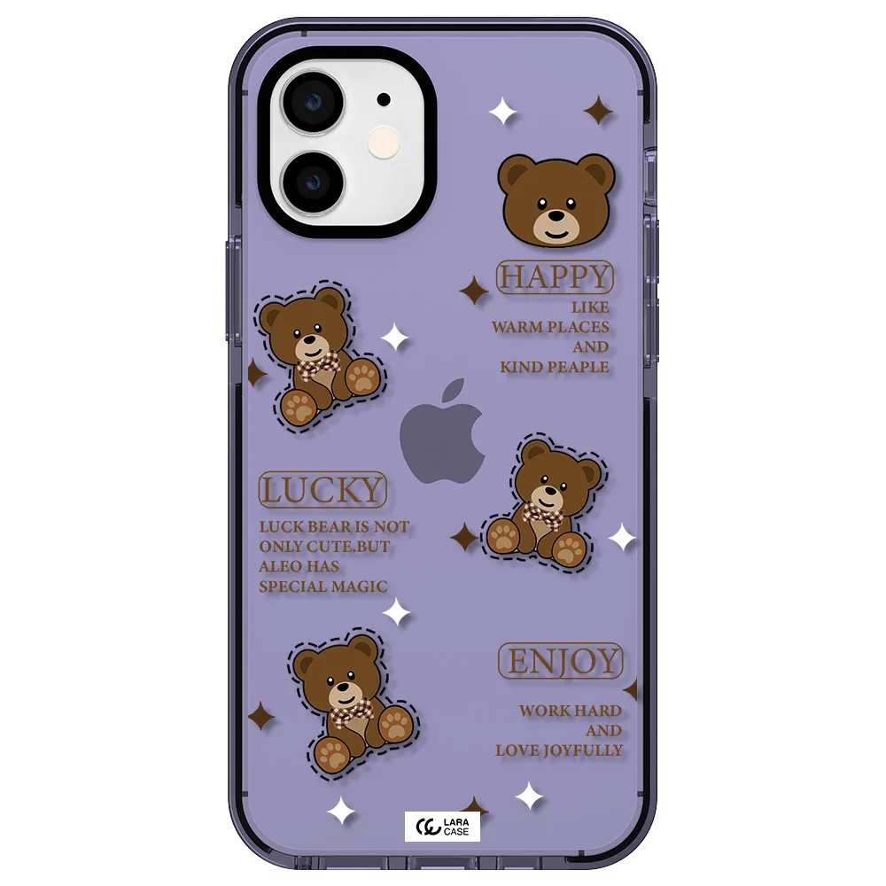 a collection of teddy bears Apple iPhone 11 impact Lilac Case