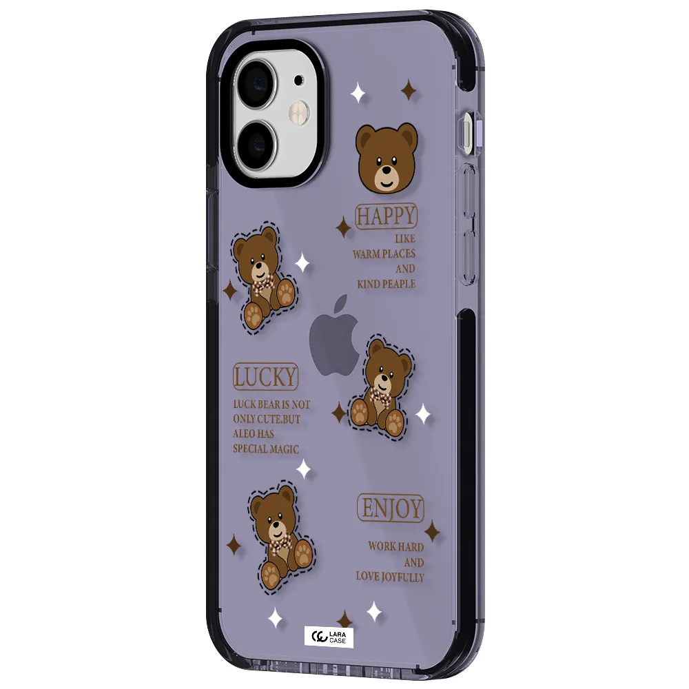 a collection of teddy bears Apple iPhone 11 impact Lilac Case