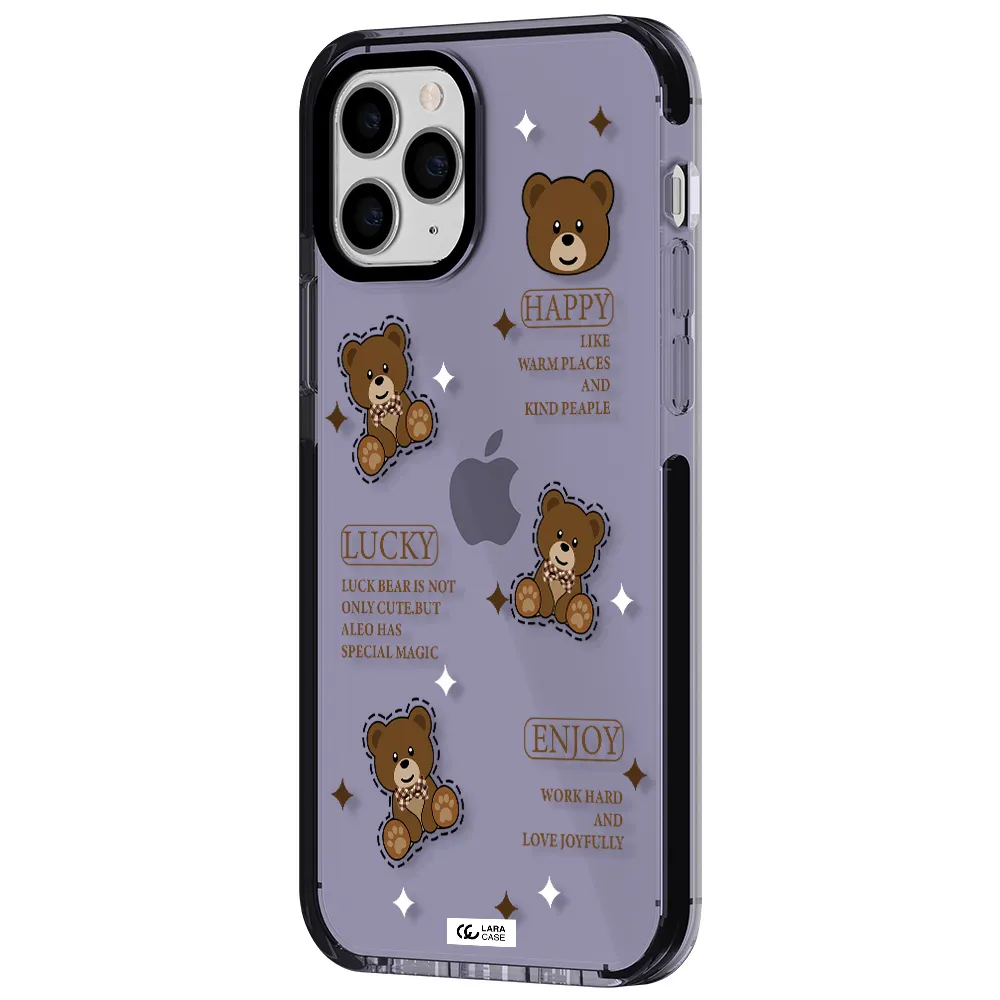 a collection of teddy bears Apple iPhone 11 pro max impact Lilac Case