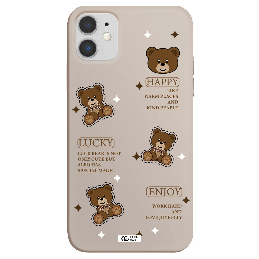 a collection of teddy bears Apple iPhone 11 Silicone Stone Case
