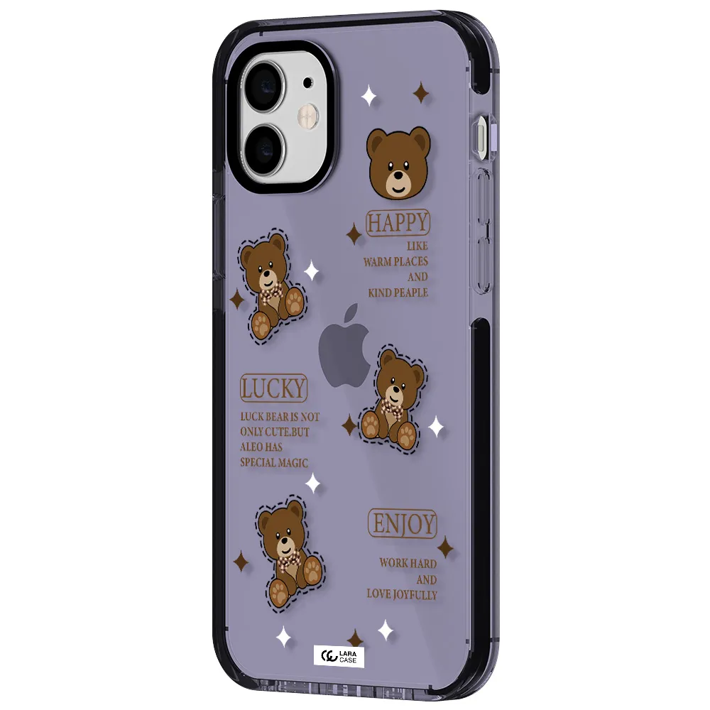 a collection of teddy bears Apple iPhone 12 impact Lilac Case