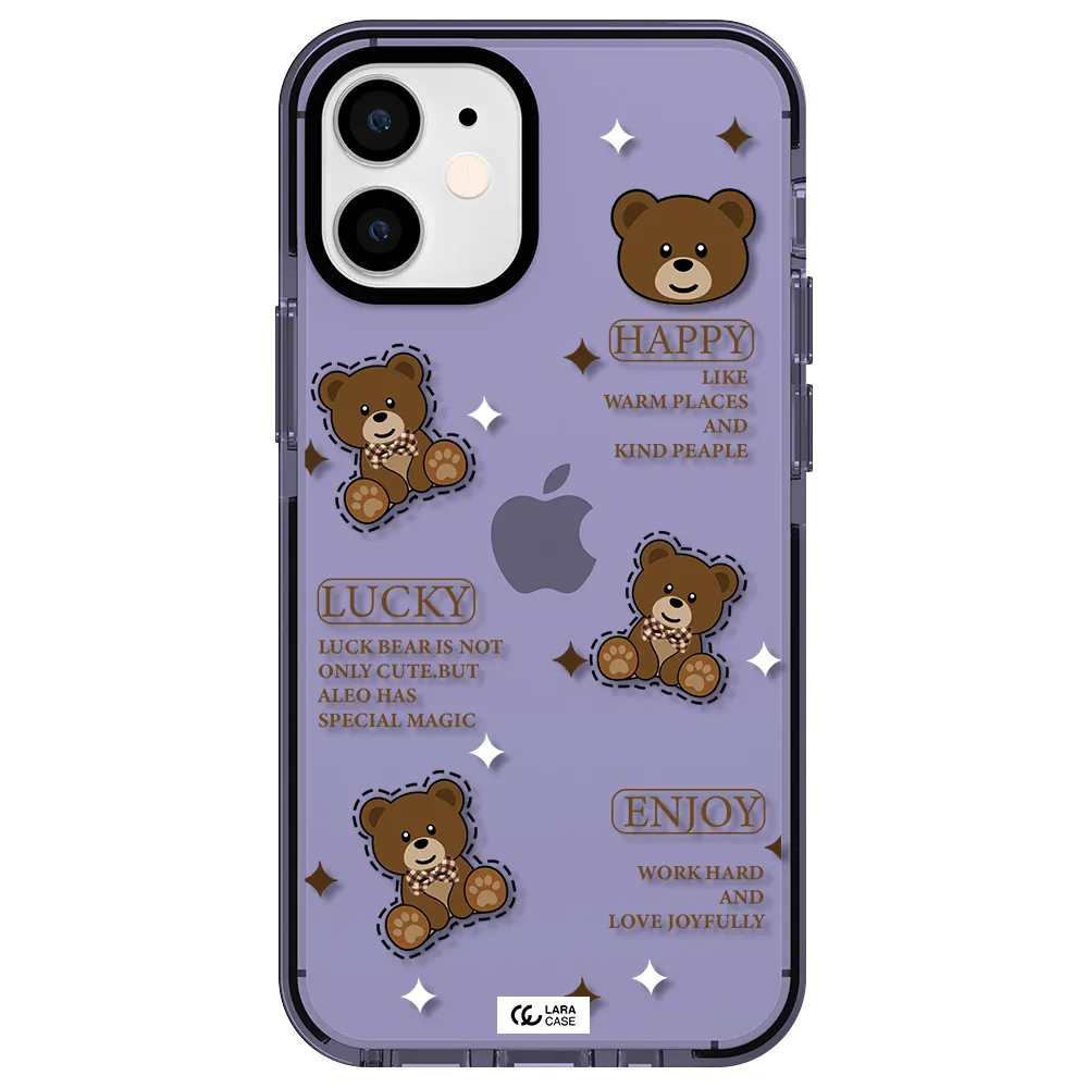 a collection of teddy bears Apple iPhone 12 mini impact Lilac Case