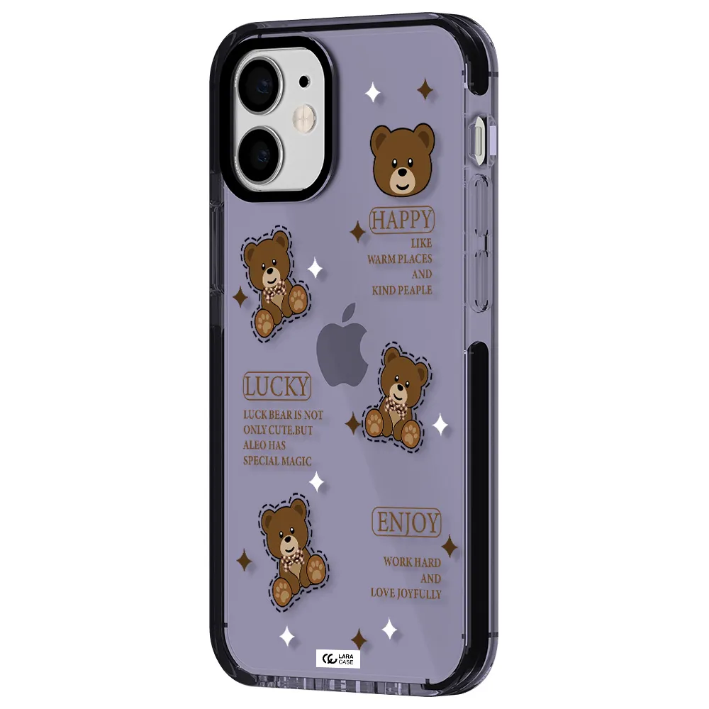 a collection of teddy bears Apple iPhone 12 mini impact Lilac Case