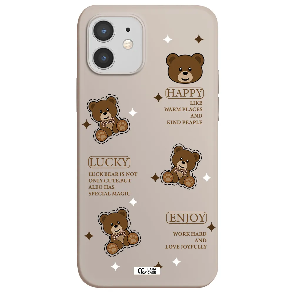 a collection of teddy bears Apple iPhone 12 mini Silicone Stone Case