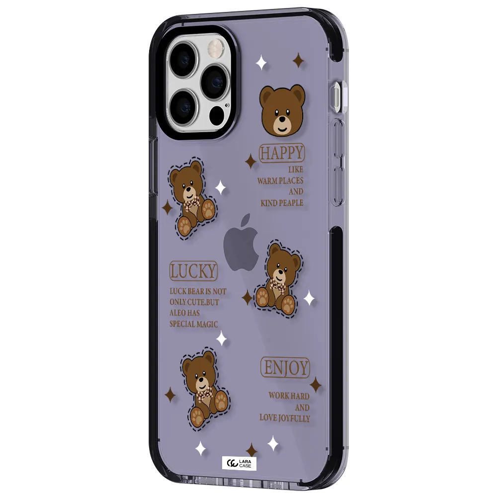 a collection of teddy bears Apple iPhone 12 pro impact Lilac Case