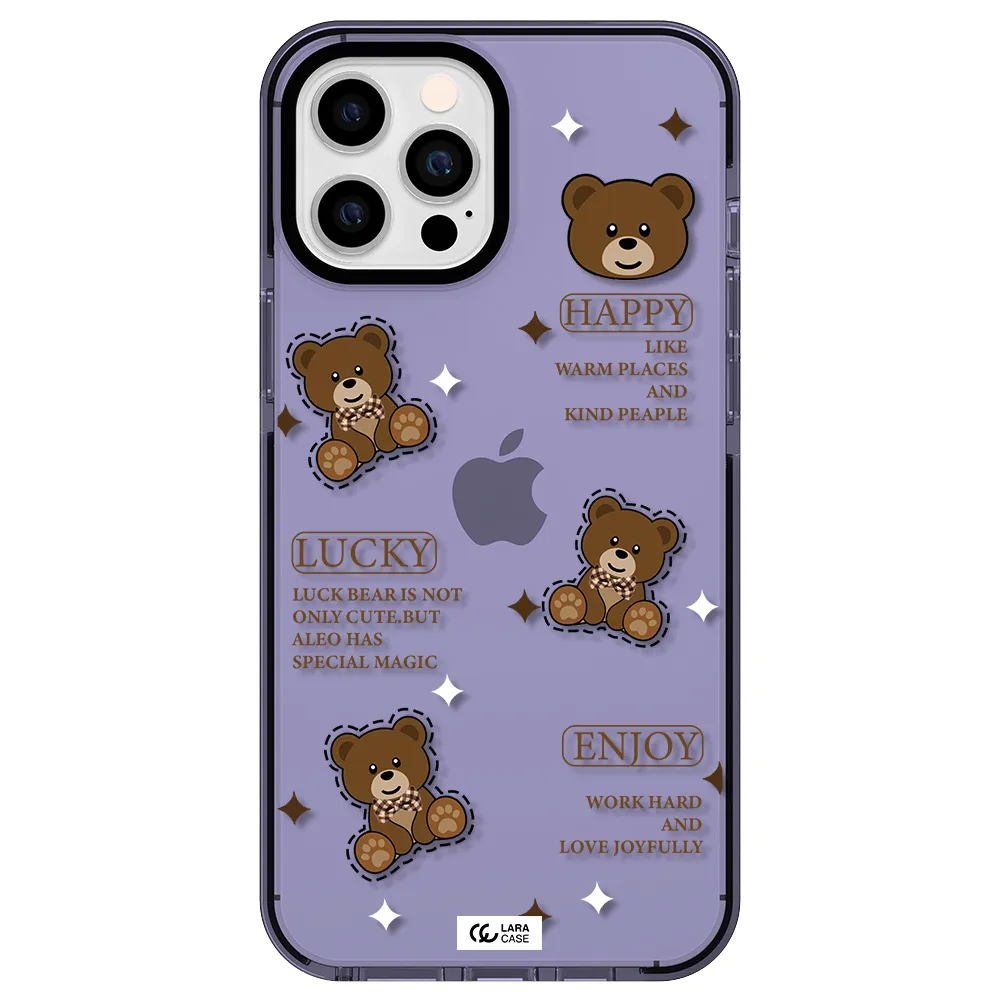 a collection of teddy bears Apple iPhone 12 pro max impact Lilac Case