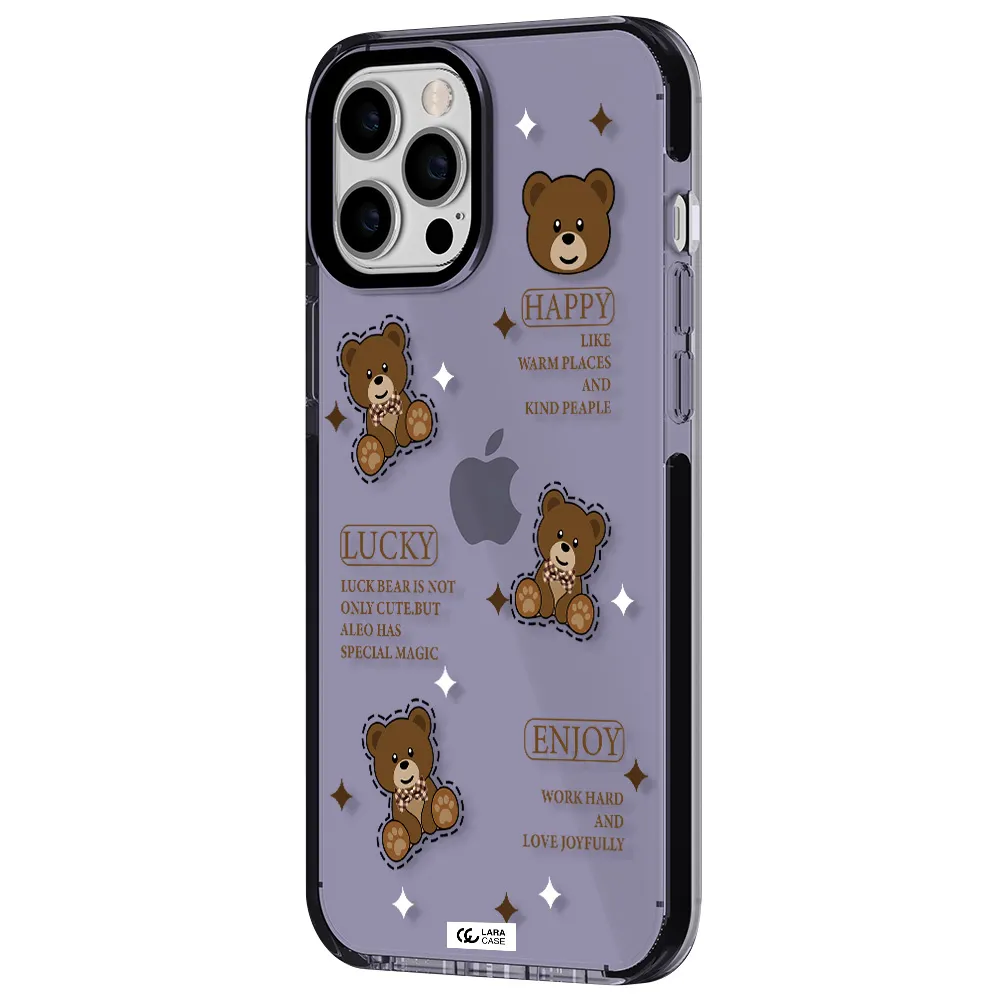 a collection of teddy bears Apple iPhone 12 pro max impact Lilac Case